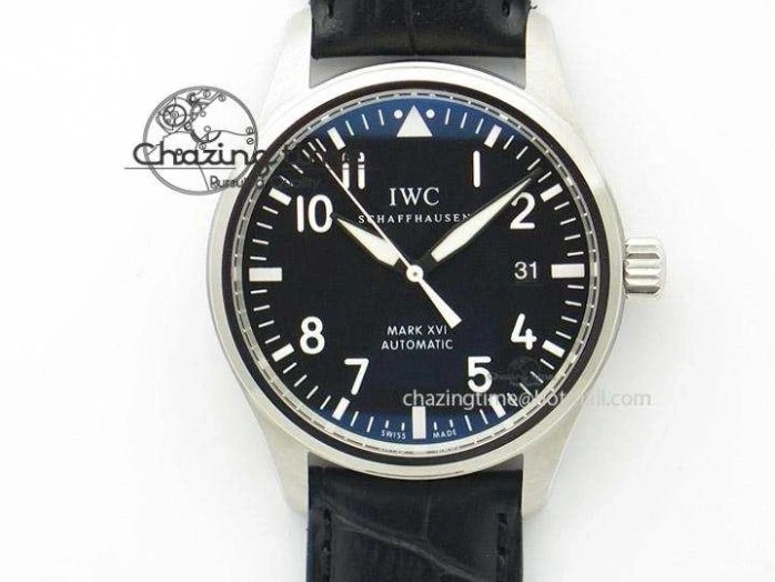 MIROTIME 0131 UrbanStyle Mark XVIII IW327012 SS M+F 1:1 Best Edition White Dial on Black Leather Strap A 7054